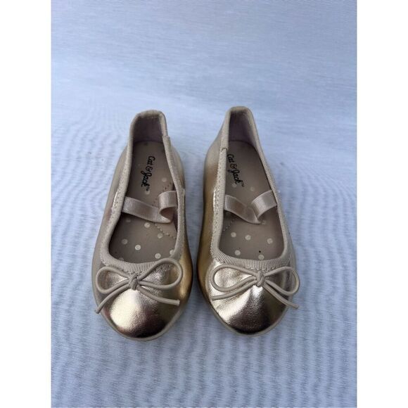 Cat & Jack gold flats size 5 Toddler - Picture 1 of 4